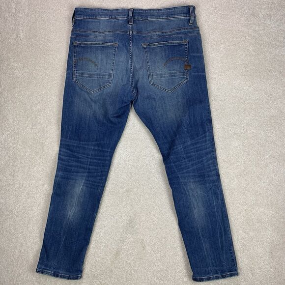 G-Star Raw D-Staq 5-Pocket Slim Denim Jeans Mens Size 36x29 Distressed - Picture 8 of 16
